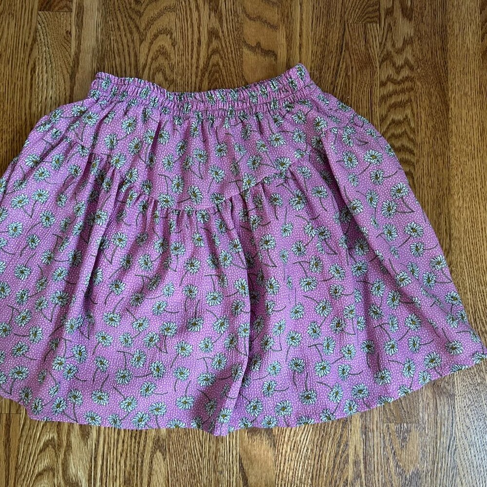 Zara Girls Pink with white flowers skirt girls size 11-12